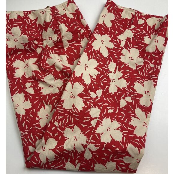 3 for $25-Due Per Due Red With Tan Pants Lightweight Cotton-blend Size 12 - Picture 11 of 12